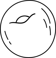 Cherry berry in line art illustration Hand drawn detailed art