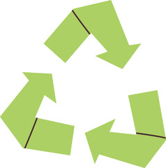 Recycling symbol flat icon Environment protection