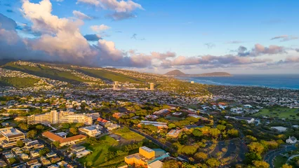Fototapeten Sunset in Honolulu, Hawaii © Drone Northwest