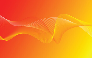 colorful wavy line abstract background, vector illustration