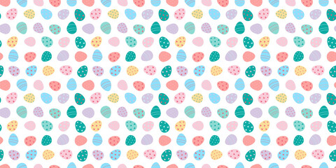Fototapeta na wymiar Easter eggs pattern. Decorated Easter eggs background