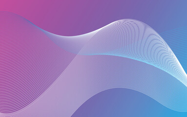 colorful wavy line abstract background, vector illustration