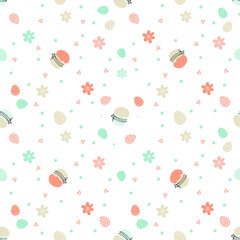 Easter cake seamless pattern