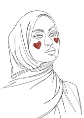 Celebrating Self-Love : International Women's Day - minimalist continuous one line art illustration. Print, interior poster, visual design.