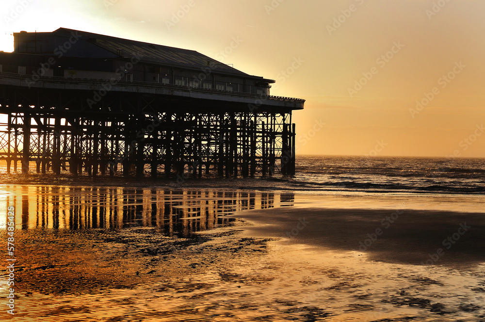 Wall mural pier at blackpool, lancashire, england