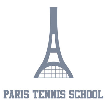 Paris tennis school eiffel tower symbol