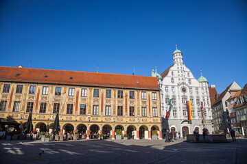 Naklejka premium Memmingen market square, Germany