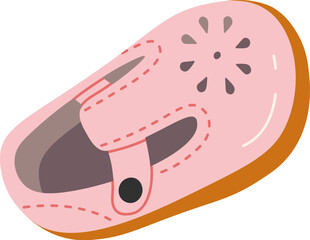 Summer sandal shoe for kids flat illustration Fashionable footwear