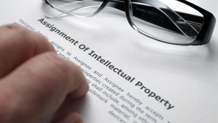 Finger tapping on intellectual property form