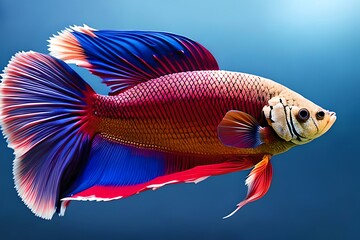 Wonderful And Colorful Betta Fish. Generative AI