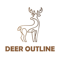 outline deer illustration