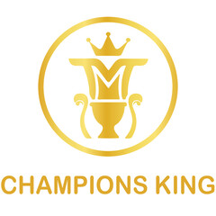 Champions king golden crown logo