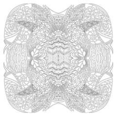Fototapeta premium Complex Zentangle Tribal, Black & White, Vector Linear artwork