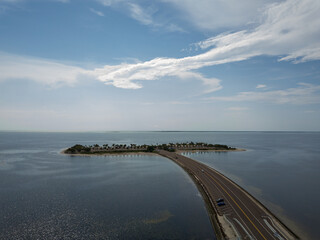 Aerial view of the Fred Howard Park in Tarpon Springs, Florida.