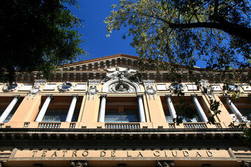Fachada del Teatro de la Ciudad de Mexico - obrazy, fototapety, plakaty