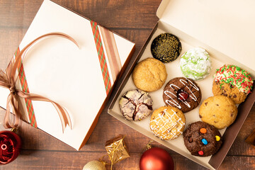 Caja de galletas navideñas personalizable