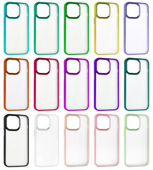 Silicone case, accessory for the phone, white background