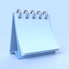 Blank Spiral Desk Calendar