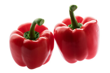 red pepper isolated on white with clipping path