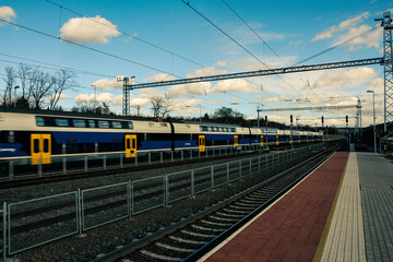 Obraz premium train on the railway