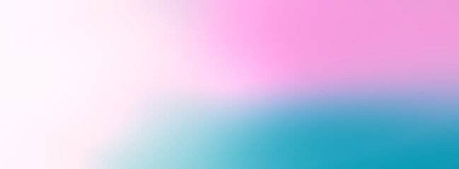 Long banner. bright gradient background soft blue pink color. Advertising and presentation of cosmetic products. copy space.