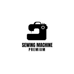 Sewing machine logo vector design template illustration