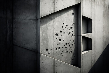 Concrete abstract background. AI generated image.	