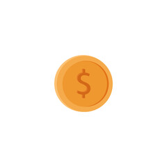 Dollar coin. Finances. Vector illustration.