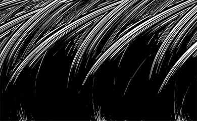 Obraz premium Vector brush sroke texture. Distressed uneven grunge background. Abstract distressed vector illustration. Overlay over any design to create interesting effect and depth. Black isolated on white. EPS10