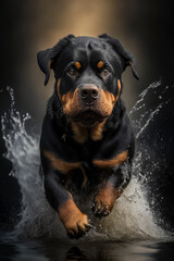 Active Rottweiler Front View Running
Active Dog Month April 2023