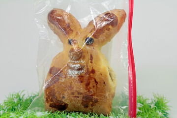 Homemade from granny, bunny shaped easter cookies