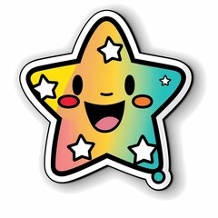 Cute Kawaii Sticker Star - Generative AI