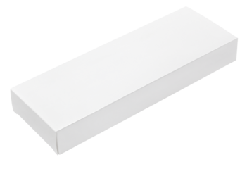 Flat long paper or cardboard box template for chocolate isolated on transparent background