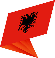 Flag of Albania, modern pin flag
