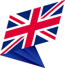 Obraz na płótnie Canvas Flag of United Kingdom, modern pin flag