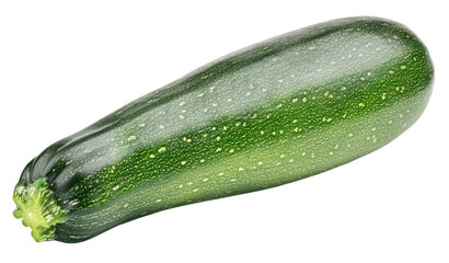 Ripe zucchini or courgette isolated on transparent background