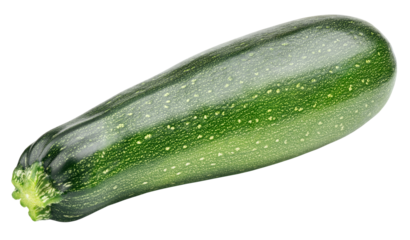 Ripe zucchini or courgette isolated on transparent background