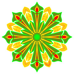 Mandala pattern abstract floral ornament