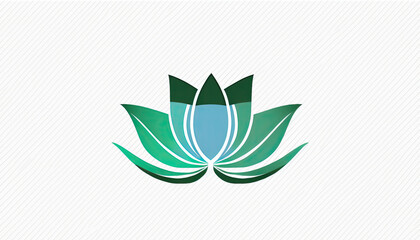 Fototapeta na wymiar small logo, green flower