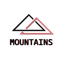 Fototapeta premium logo mountain triangle