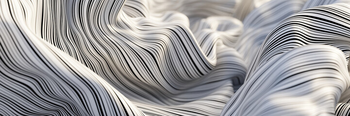 Abstract line curvy shape with copy space, original 3d rendering illustration