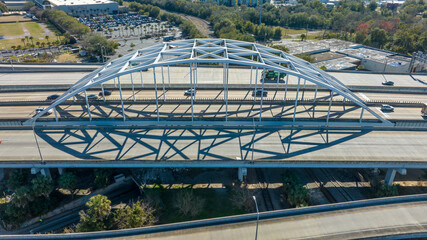 Aerial view of an Interstate 95 overpass in Jacksonville.