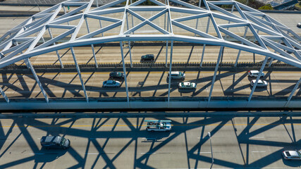 Aerial view of an Interstate 95 overpass in Jacksonville.