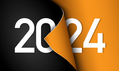 2024 Happy New Year Background Design.