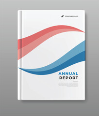 Fototapeta premium Annual report book cover template design