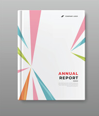 Annual report book cover template design