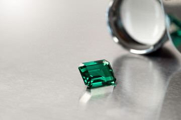 raw emeralds, gemstone jewelry, close up shot