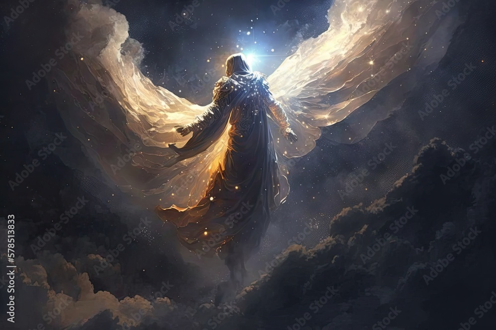 Poster gleaming messenger from the heavens above generative ai