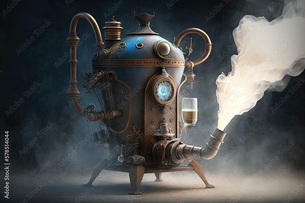 Poster the mystique of olde: creating an image with steam-powered creativity generative ai