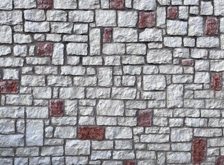 red and white brick wall texture 